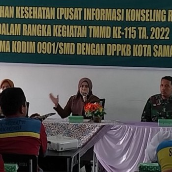 PENYULUHAN KESEHATAN DARI KODIM DAN DPPKB DI SMKN 11 SAMARIN