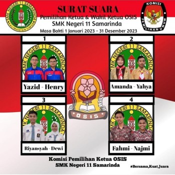 Pemilihan Ketua Osis SMK Negeri 11 Samarinda 2022-2023