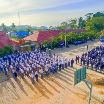 First time of Indonesia Flag Ceremonial on Monday 17th Janua