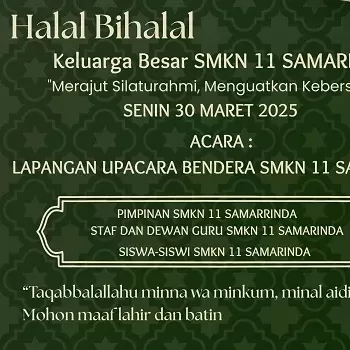 HALAL BI HALAL KELUARGA BESAR SMKN 11 SAMARINDA  30 MARET 20